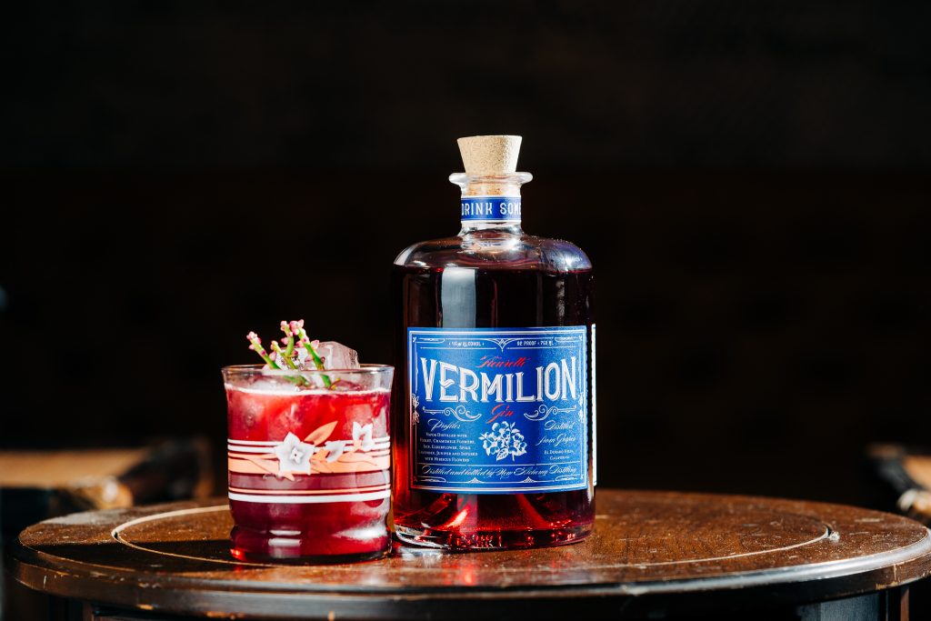 Still life of Vermilion gin & a cocktail